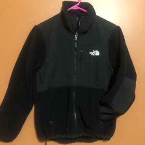 The North Face black jacket. Size Med. Combination of fleece and Nylon.